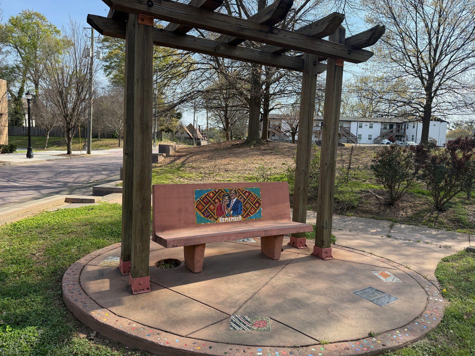 Community mosaic art in Pittsburgh neighborhood